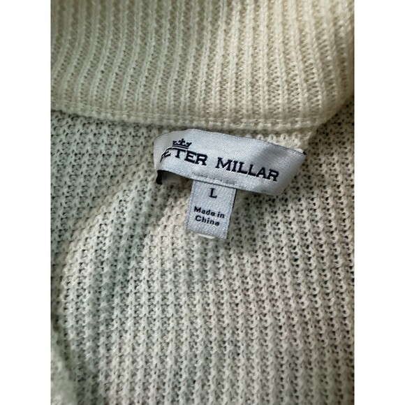 Peter Millar Crown Cool Color‎ Block 1/4 Zip Sweater Wool Linen Blend Size L - Picture 3 of 8